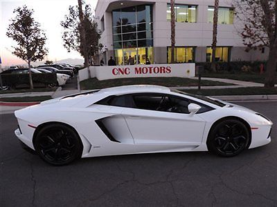 2012 lamborghini aventador coupe lp-700-4 / lp700 4 / lp 700-4 / white on black