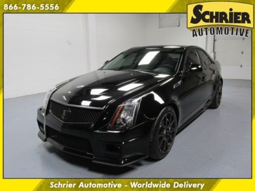 2011 cadillac cts-v rwd black navigation recaro seats 6 speed manual pano roof