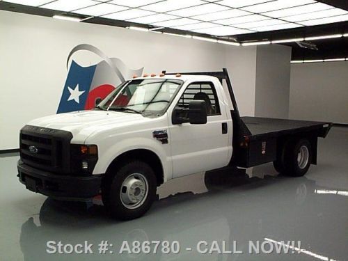 2008 ford f-350 reg cab diesel dually flat bed tow 69k texas direct auto