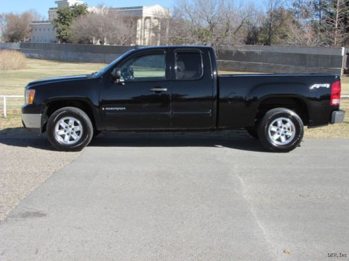 09 sierra k1500 sle ext cab 4x4 5.3l v8 110k blk/tan ready to work