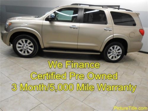 08 sequoia platinum 4x4 gps navi camera tv dvd heat cool seats cpo finance texas