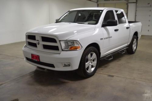 12 ram 1500 express quad cab 4x4 5.7l hemi short box auto cloth seats tube steps