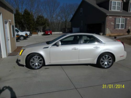 2008 cadillac cts awd white diamond tricoat nav., pan roof