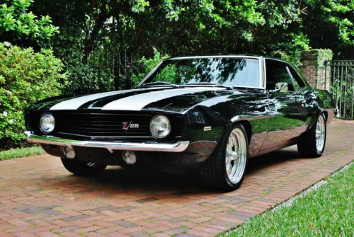Simply beautiful stunning 1969 chevrolet camero z-28 tribute black automatic wow