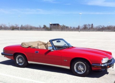 1992 Jaguar XJS Convertible V12 Red Power Top Wire Wheels Well Maintained, image 1