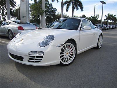 2009 porsche carrera s, 3025 miles, one owner, certified, carrara white/black