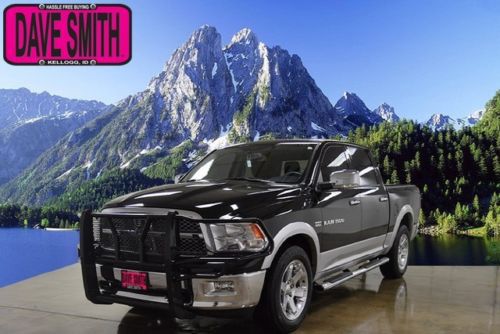 12 ram 1500 laramie 4x4 crew cab auto heated leather seats sunroof grille guard