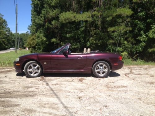 2000 mazda mx-5 miata-conv top-new clutch-leather-maroon