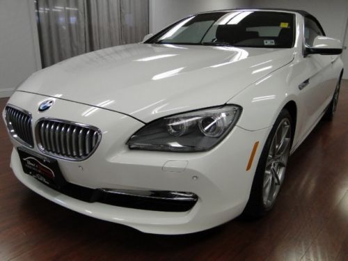 12 650i convertible automatic white gps camera heated seats 1 owner clean carfax