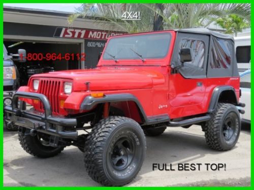 1995 jeep wrangler s 4x4 4wd full best softtop lifted noreserve norust origmiles