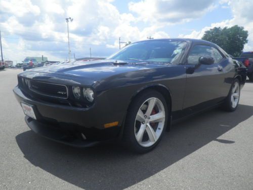 Black challenger srt8 6.l v8 hemi auto black leather