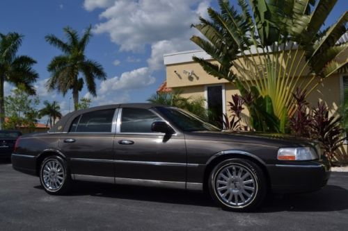 2005 lincoln town car signature florida sedan chrome wheels leather soft top