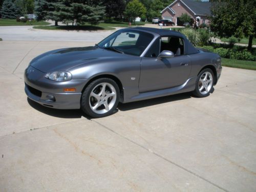 2003 miata mx-5 shinsen convertible. gray/blue. 45k miles. beautiful, summer car