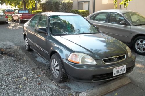 96 honda civic lx sedan gray automatic 4 cylinder gas saver must sell