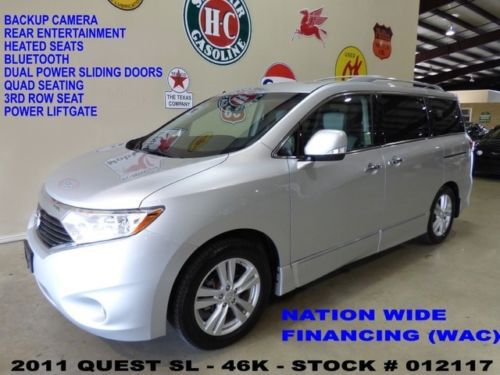 2011 quest sl,back-up cam,rear dvd,htd lth,b/t,pwr slide doors,46k,we finance!!