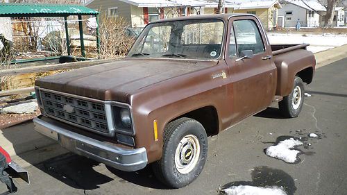 1978 chevy shortbed stepside, 43k original miles, california truck, school owned