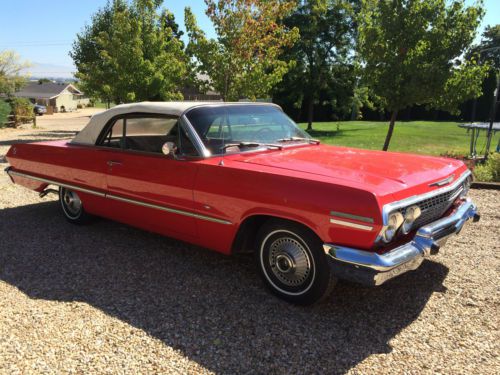 Classic 1963 chevy impala 2-door convertible