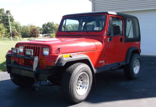 No reserve 95 jeep wrangler hard top 4cyl manual 4x4 l@@k video no reserve