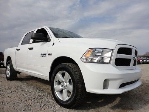 New 2013 dodge ram 1500 st express crew cab 4 door hemi white 4x4 4wd save!