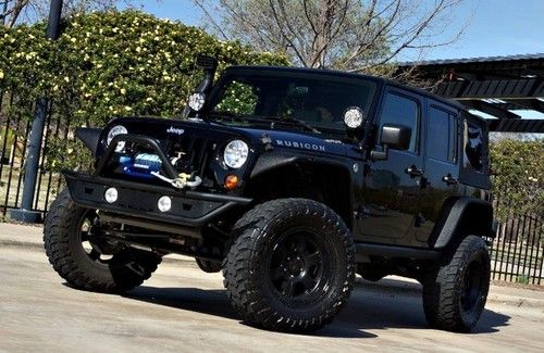 2009 jeep rubicon 4x4 rhino lined fenders navigation sky jacker 4 inch lift