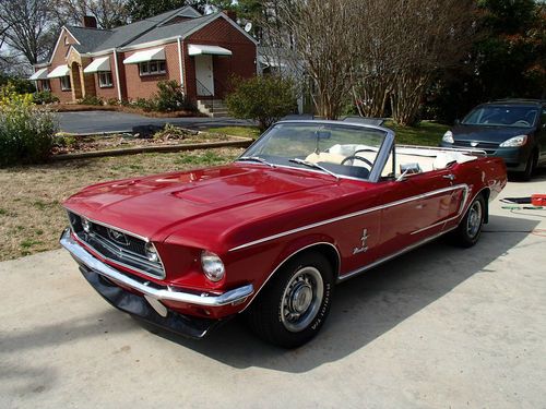 1968 ford mustang convertible 302 v-8 gt options - low reserve