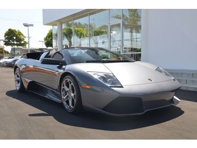 2008 gray lamborghini murcielago lp640 roadster. 7,322 miles. 6 speed manual!