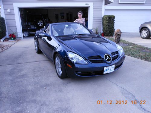 2007 mercedes-benz slk280 base convertible 2-door 3.0l dark blue, 6 speed manual