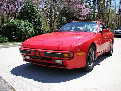 **rare red 1983 porsche 944 coupe with super low miles**
