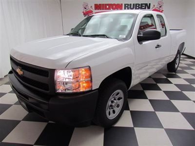 2wd ext cab 143.5 work truck v^ summit white automatic dark titanium interior