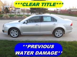 2011 ford fusion se previous water damage clear title 23k miles!