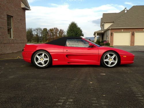 1995 ferrari 355 spider, rossa red with tan hides, belt service in 6/11