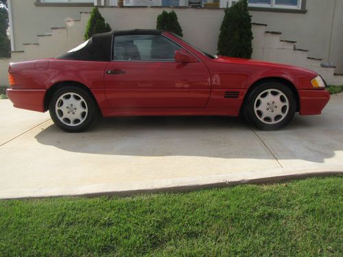 1995 mercedes 500sl roadster red, clean car.