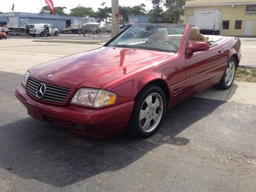 1999 mercedes-benz sl500 roadster 5.0l 2 tops 2 keys cd changer wind deflector