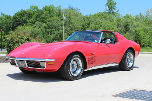 1971 chevrolet corvette stingray, 350 v8, ps,pb, pw, #s match, ac,t-top, 4speed