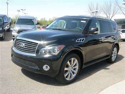 2012 qx56 4wd theater and deluxe touring, black/black, navigation, 12887 miles