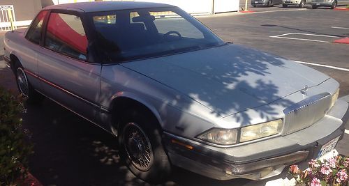 1991 buick regal rare 2 door with 21+k miles ! 3,8 auto runs good needs paint