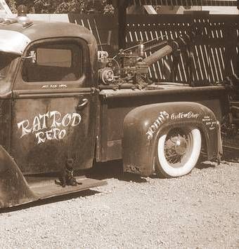 1940 ford pickup truck hot rat rod low rider classic rat cruiser.