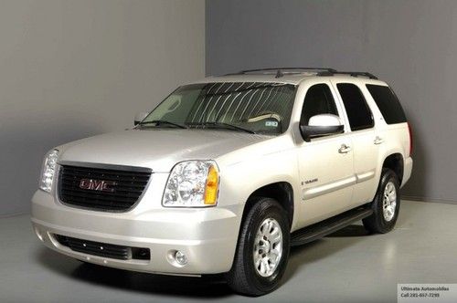 2008 gmc yukon slt sunroof leather heated seats 3row captian chairs alloys wood!