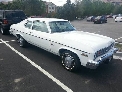 1974 white chevrolet nova automatic