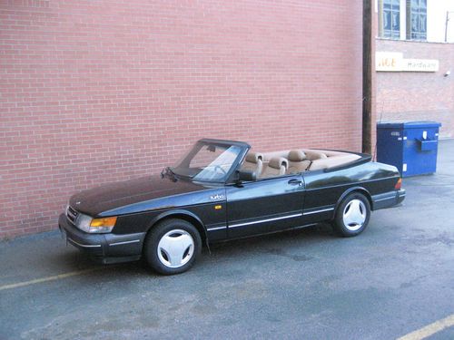 1989 Saab 900 Turbo Convertible 2-Door 2.0L 16 Valves Black Well-Maintained !!!, image 4