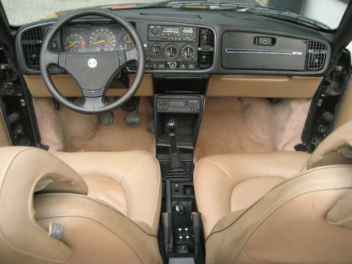 1989 Saab 900 Turbo Convertible 2-Door 2.0L 16 Valves Black Well-Maintained !!!, image 7