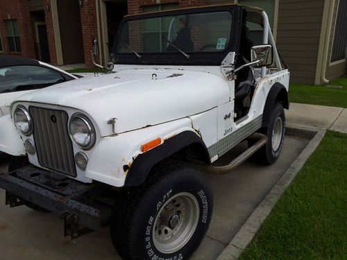 1977 jeep cj5 - it runs!!! white exterior, project