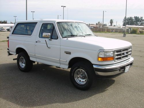 1996 ford bronco xlt 2-door 4x4 5.8l v8 - 72,261 original miles - clean ca rig