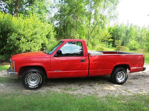 1994 gmc sierra work pickup truck red