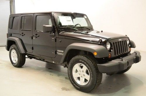 New 2013 jeep wrangler unlimited sport 4x4 hard top power free shipping