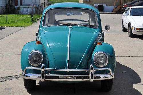 1965 vw bug  original java green color