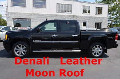 08 gmc sierra denali, full crew cab, awd, black on black. htd leather moonroof