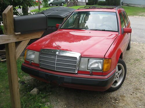 Red 1991 mercedes-benz 300te 4matic wagon 4-door 3.0l