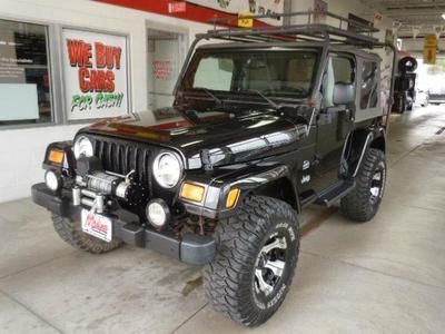 Winch sahara convertible 4.0l cd 4x4 roof rack nice tires running boards