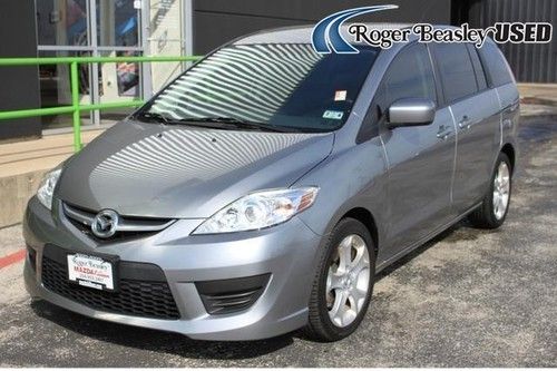 2010 mazda5 sport 2.3l 6 passenger silver 5 speed silver automatic aux